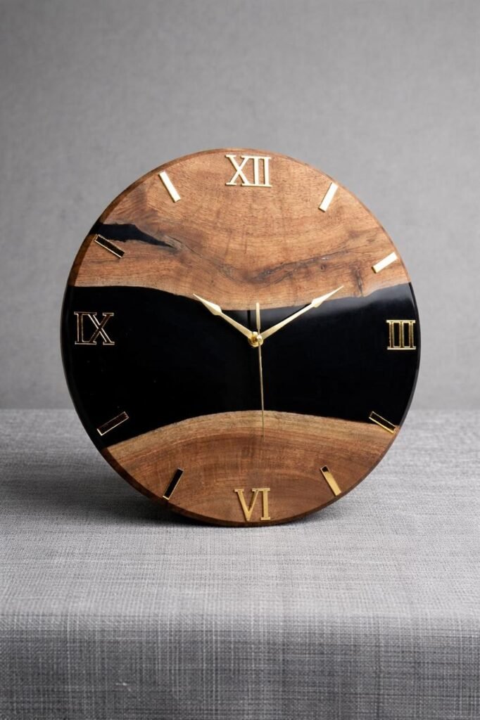 Resin & Wood Clock 16/16 18mm